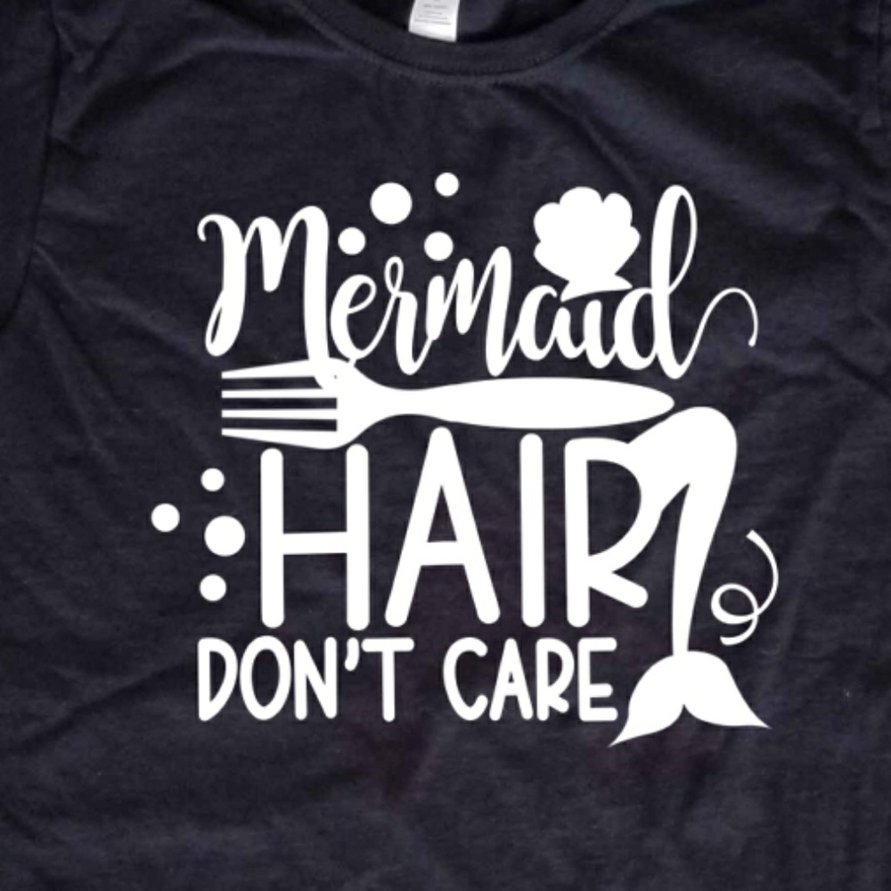 Mermaid Hair Don't Care / ladies fitted t-shirt